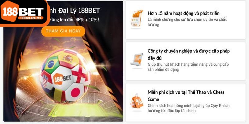 Đại lý 188BET - Cơ hội làm giàu dễ dàng cho anh em 3 Trở thành đại lý 188BET thực thụ mang lại cơ hội kiếm tiền hấp dẫn