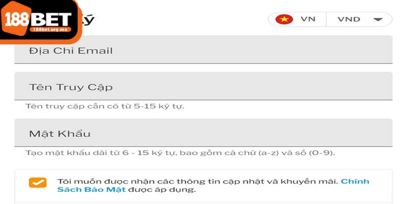 Điều khoản điều kiện 188BET về đăng ký tài khoản là yêu cầu bắt buộc