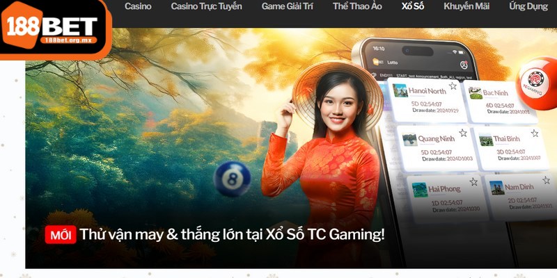 Xổ số 188BET - Cơ hội trở thành tỷ phú một cách dễ dàng 1 Sảnh xổ số 188BET đã nhanh chóng thu hút lượng người chơi