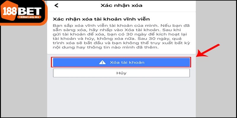 Xóa tài khoản 188BET chuẩn xác chỉ trong vài phút 1 Xóa tài khoản cũ lập tài khoản mới để thoát khỏi vận đen